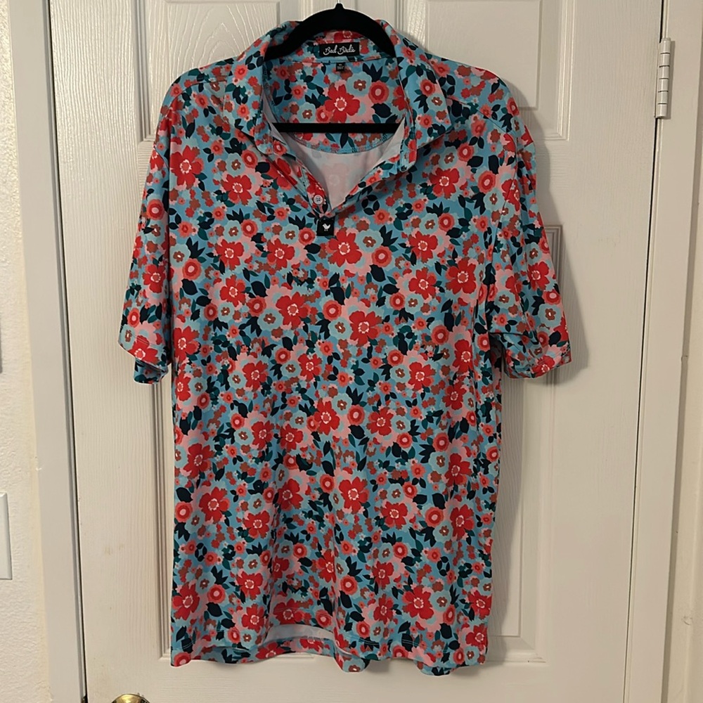 Bad Birdie Floral Men’s Golf Shirt